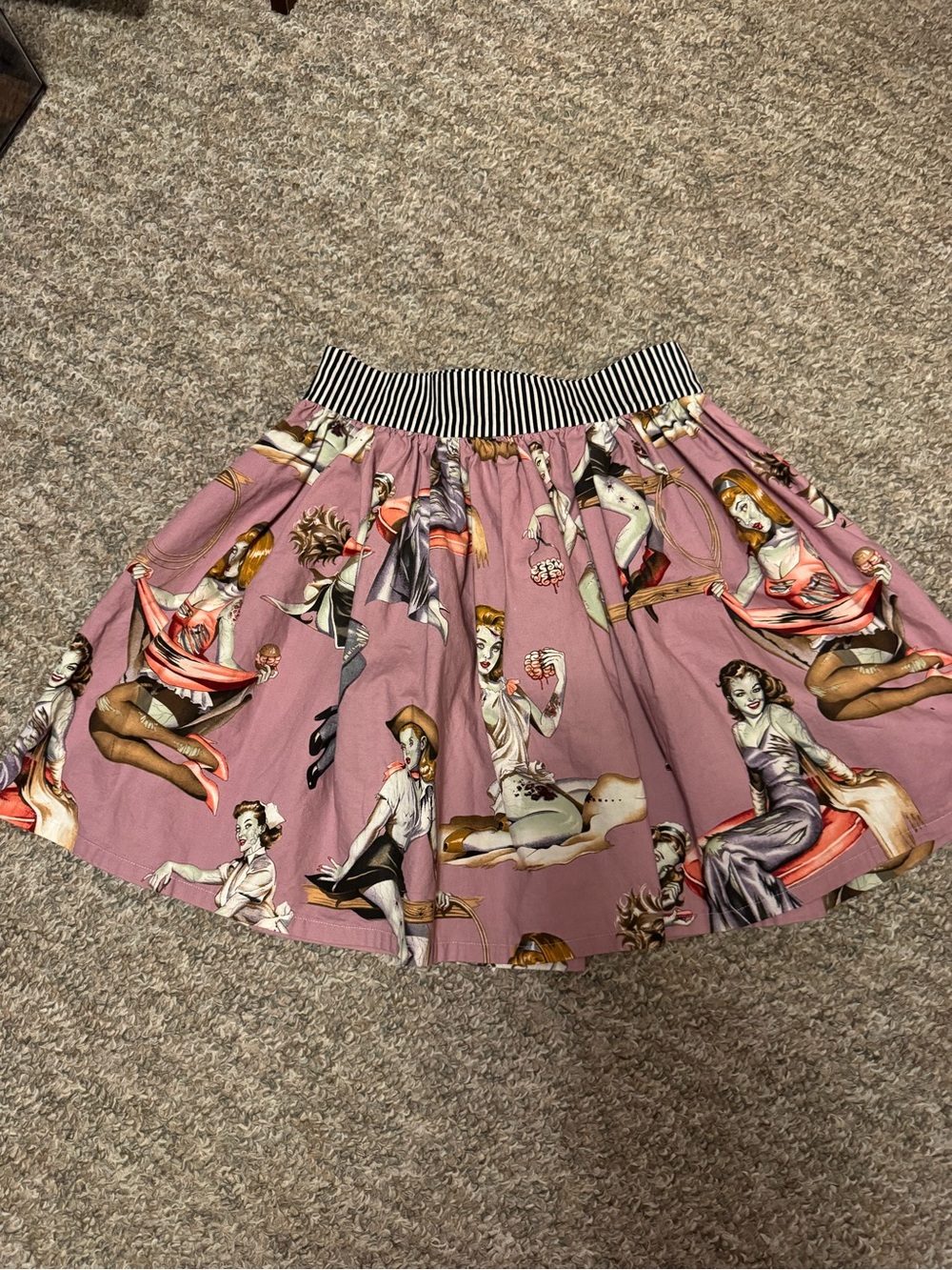 Detroit Dollface zombie pin-up girl skirt